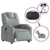 Stella Homewares Electric Massage Recliner Chair Light Grey Fabric