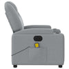 Stella Homewares Electric Massage Recliner Chair Light Grey Fabric