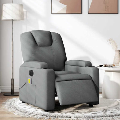 Stella Homewares Electric Massage Recliner Chair Dark Grey Fabric