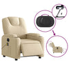 Stella Homewares Electric Massage Recliner Chair Cream Fabric