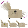 Stella Homewares Electric Massage Recliner Chair Cream Fabric