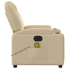 Stella Homewares Electric Massage Recliner Chair Cream Fabric