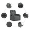 Stella Homewares Stand up Recliner Chair Dark Grey Fabric