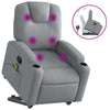 Stella Homewares Stand up Massage Recliner Chair Light Grey Fabric