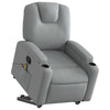 Stella Homewares Stand up Massage Recliner Chair Light Grey Fabric