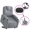 Stella Homewares Stand up Massage Recliner Chair Light Grey Fabric