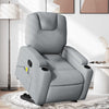 Stella Homewares Stand up Massage Recliner Chair Light Grey Fabric
