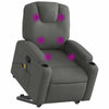 Stella Homewares Stand up Massage Recliner Chair Dark Grey Fabric