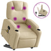 Stella Homewares Stand up Massage Recliner Chair Cream Fabric