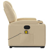 Stella Homewares Stand up Massage Recliner Chair Cream Fabric