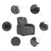 Stella Homewares Electric Stand up Recliner Chair Dark Grey Fabric