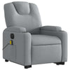 Stella Homewares Electric Stand up Massage Recliner Chair Light Grey Fabric
