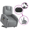 Stella Homewares Electric Stand up Massage Recliner Chair Light Grey Fabric
