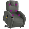 Stella Homewares Electric Stand up Massage Recliner Chair Dark Grey Fabric