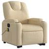 Stella Homewares Electric Stand up Massage Recliner Chair Cream Fabric