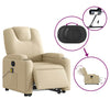 Stella Homewares Electric Stand up Massage Recliner Chair Cream Fabric