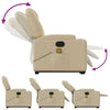 Stella Homewares Electric Stand up Massage Recliner Chair Cream Fabric