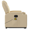 Stella Homewares Electric Stand up Massage Recliner Chair Cream Fabric