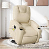 Stella Homewares Electric Stand up Massage Recliner Chair Cream Fabric
