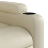 Stella Homewares Massage Recliner Chair Cream Faux Leather