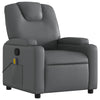 Stella Homewares Massage Recliner Chair Grey Faux Leather