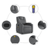 Stella Homewares Massage Recliner Chair Grey Faux Leather