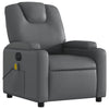 Stella Homewares Electric Massage Recliner Chair Grey Faux Leather
