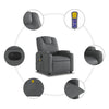 Stella Homewares Electric Massage Recliner Chair Grey Faux Leather