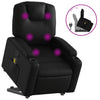 Stella Homewares Stand up Massage Recliner Chair Black Faux Leather