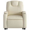 Stella Homewares Stand up Massage Recliner Chair Cream Faux Leather