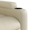 Stella Homewares Stand up Massage Recliner Chair Cream Faux Leather