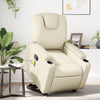 Stella Homewares Stand up Massage Recliner Chair Cream Faux Leather