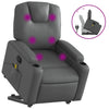 Stella Homewares Stand up Massage Recliner Chair Grey Faux Leather