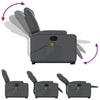 Stella Homewares Stand up Massage Recliner Chair Grey Faux Leather