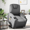 Stella Homewares Stand up Massage Recliner Chair Grey Faux Leather
