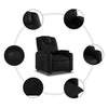 Stella Homewares Electric Stand up Recliner Chair Black Faux Leather