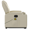 Stella Homewares Electric Stand up Massage Recliner Chair Cream Faux Leather