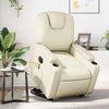 Stella Homewares Electric Stand up Massage Recliner Chair Cream Faux Leather