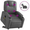 Stella Homewares Electric Stand up Massage Recliner Chair Grey Faux Leather