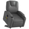 Stella Homewares Electric Stand up Massage Recliner Chair Grey Faux Leather