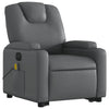 Stella Homewares Electric Stand up Massage Recliner Chair Grey Faux Leather