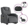 Stella Homewares Electric Stand up Massage Recliner Chair Grey Faux Leather