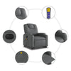 Stella Homewares Electric Stand up Massage Recliner Chair Grey Faux Leather