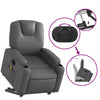 Stella Homewares Electric Stand up Massage Recliner Chair Grey Faux Leather