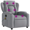Stella Homewares Massage Recliner Chair Light Grey Fabric