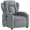 Stella Homewares Massage Recliner Chair Light Grey Fabric