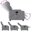 Stella Homewares Massage Recliner Chair Light Grey Fabric