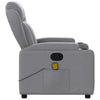 Stella Homewares Massage Recliner Chair Light Grey Fabric