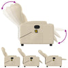 Stella Homewares Massage Recliner Chair Cream Fabric