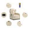 Stella Homewares Massage Recliner Chair Cream Fabric